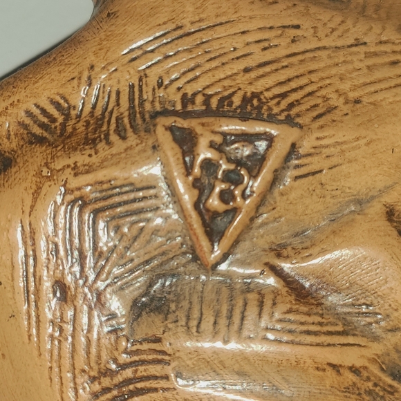 Large chaulkware wallart Cowboy riding bull - Picture 5 of 5